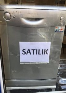 Gri arçelik bulaşık makinesi önce gelen satın alır 160 lira