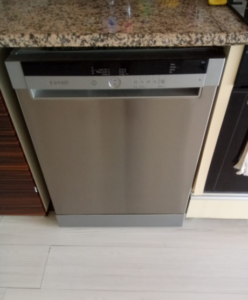 çiziksiz tertemiz 6 programlı arçelik dijital gri inoks bulaşık makinesi